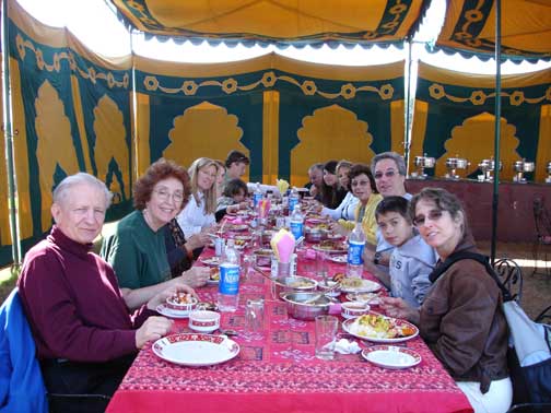 Robert, Donna, Eileen, Alex, Benjamin, Robbie, Sabine, Suzy, Shelley, Hugh, David, Nita at lunch table.