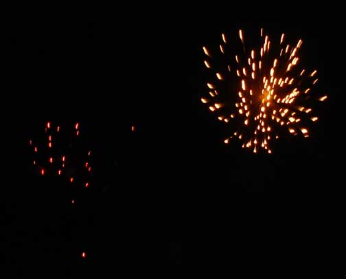 Fireworks on New Years Eve at Manwar Camp.