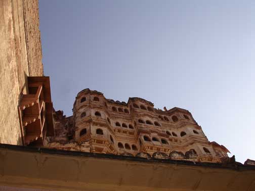 Mehrangarh Fort close up.