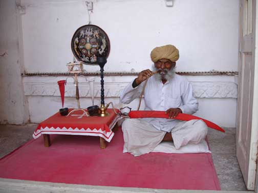 Reception area at Mehrangarh Fort.