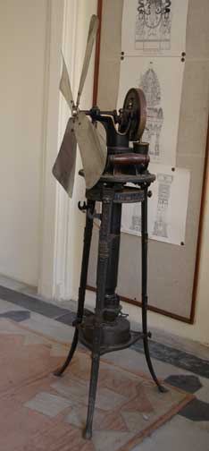 Kerosene driven British fan in City Palace in Udaipur.